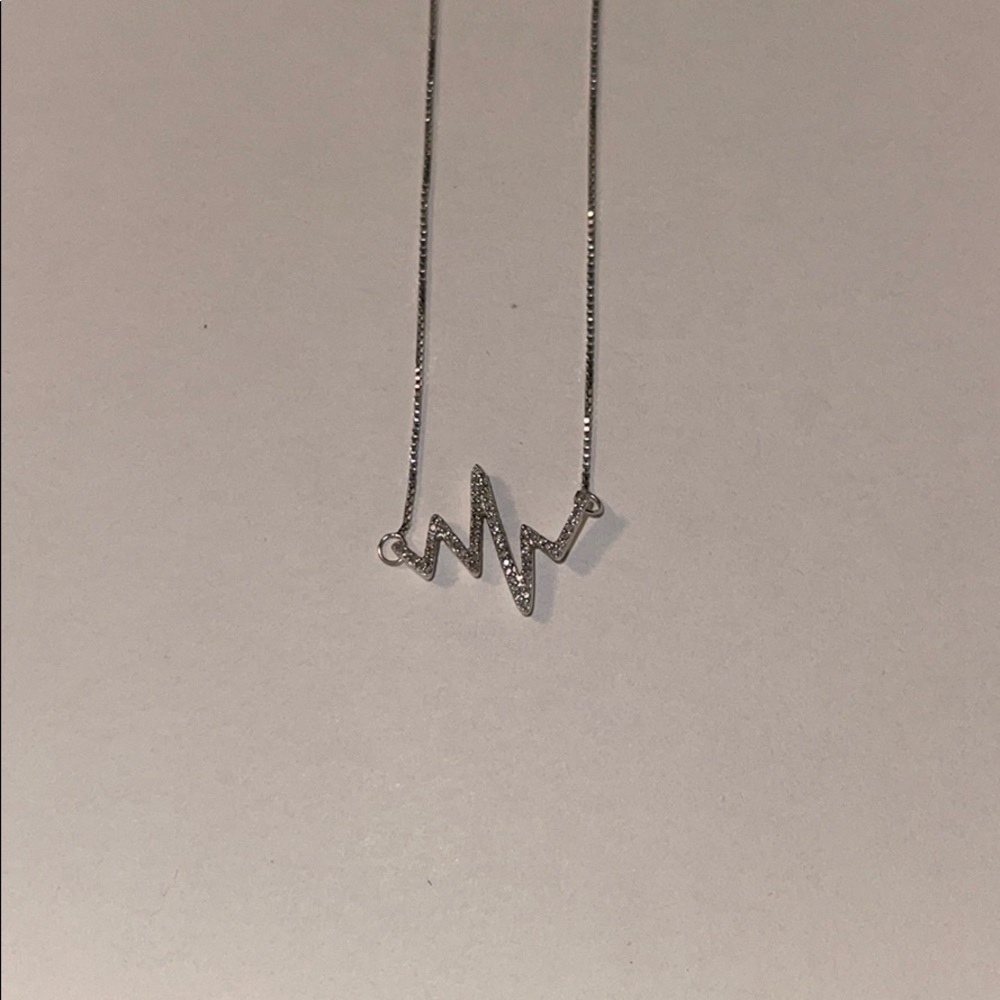 Kay Jewelers Heart Beat Silver Necklace